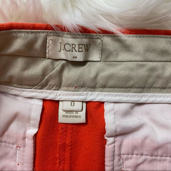 J. Crew Red/Coral Chino Shorts 4” Length Size 0 - Picture 7 of 8